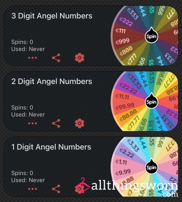 1 To 3 Digit Angel Number Drain Wheel Spins