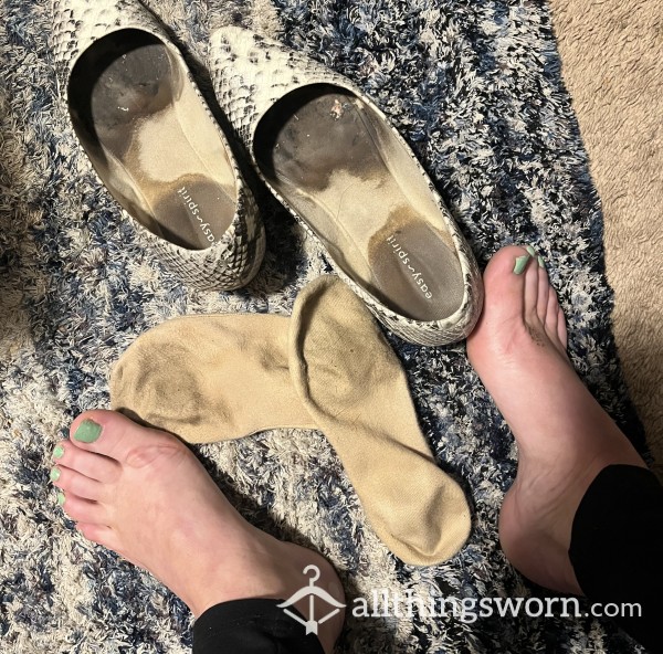 2 Day Ped Socks Worn In Sweaty Wedges