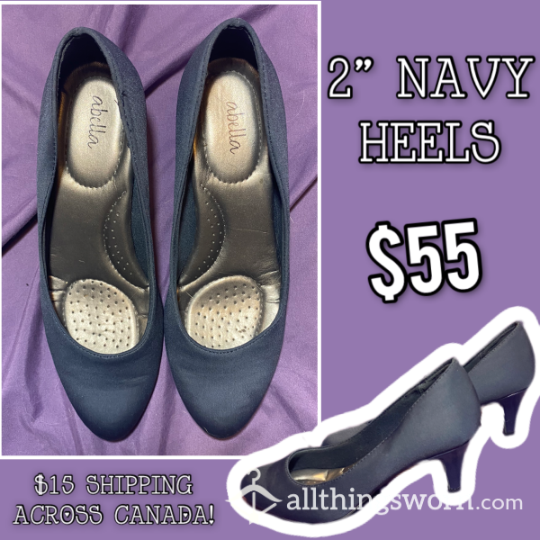 2” Navy Heels