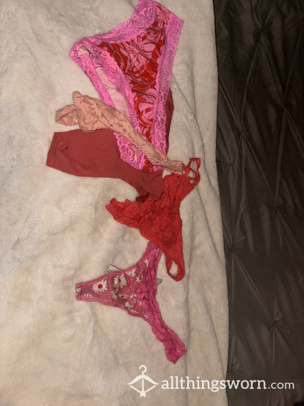2 Pairs Of Red Panties For Sale