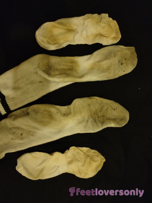 2 Pairs Of Socks Worn For 7 Days (inc P&p!)