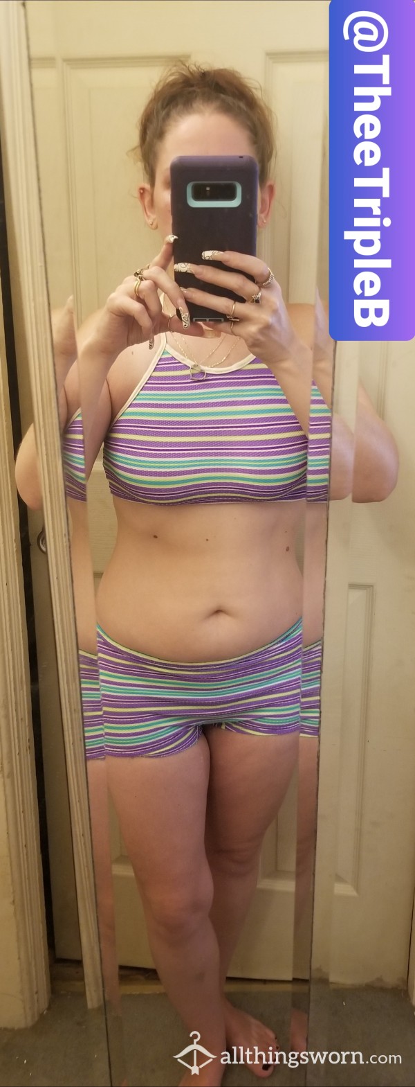 Multi-colored 2 Piece Bathing Suit