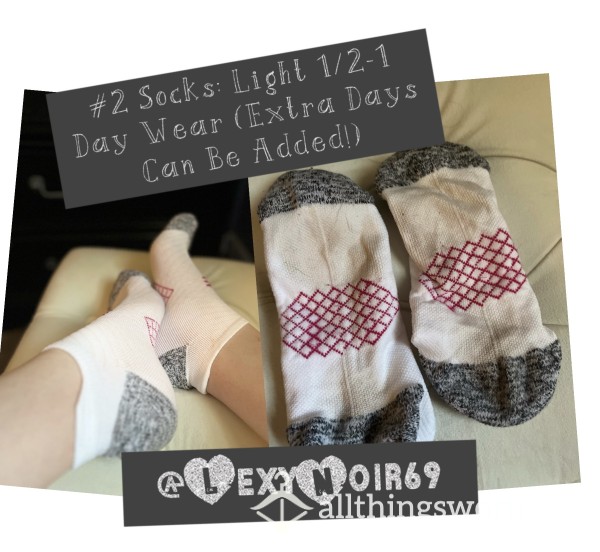 #2 Socks: Light 1/2-1 Day Wear - Extra Days Can Be Added