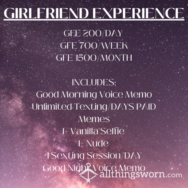 $200+ Girlfriend Experience