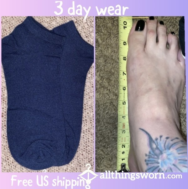 3 Day Wear Navy Blue Ankle Socks. Free US Shipping 🖤🧦
