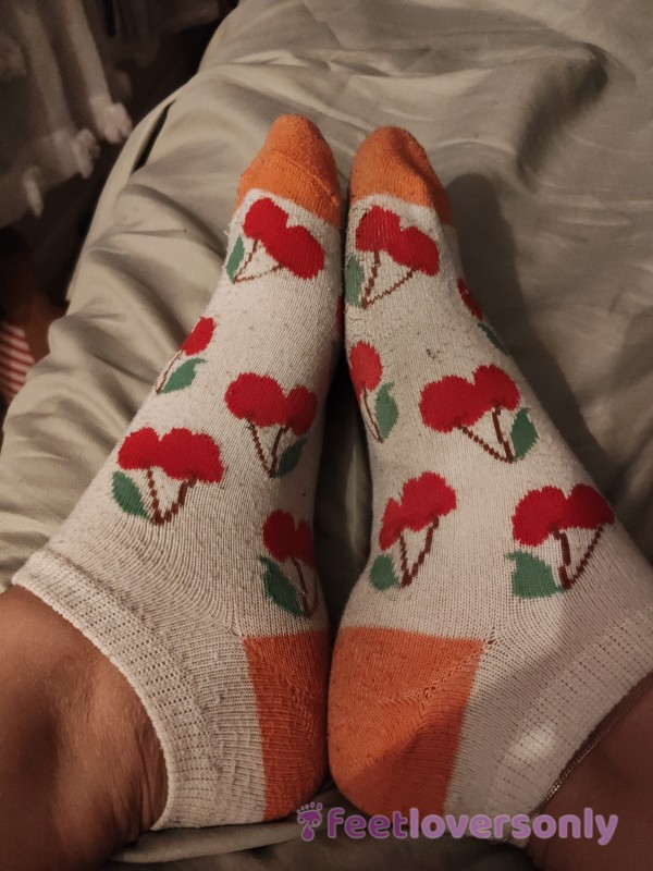 Cute Cherry Socks (3DayWorn)