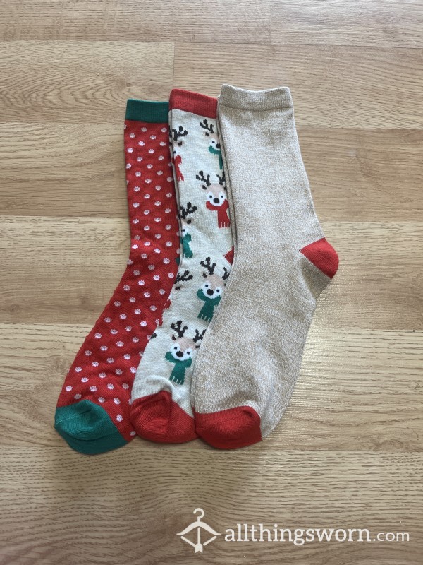 3 Pairs Winter Christmas Socks