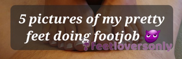 5 Pics Of Small Feet Giving Footjob | Sexy French Pedicure