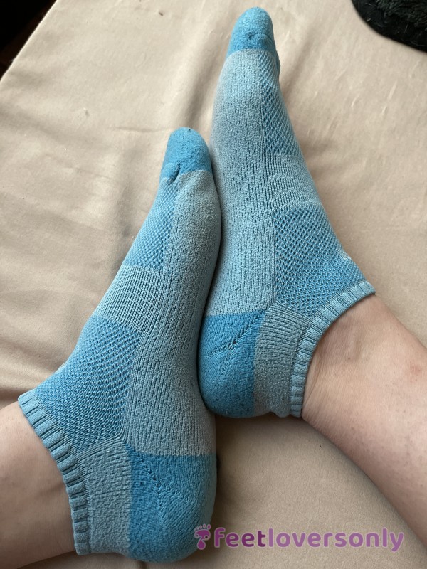 8hours Worn Blue Nike Socks