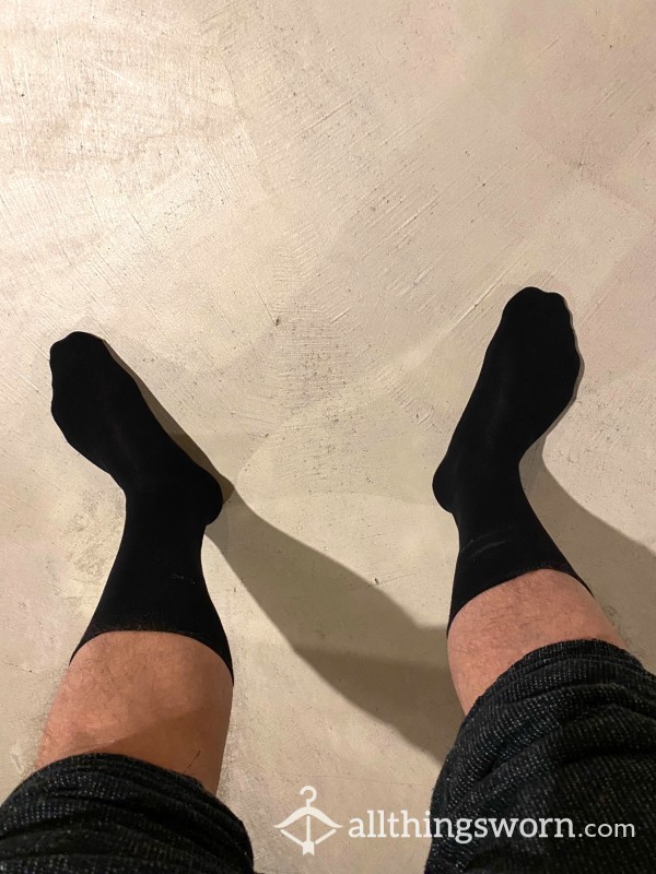 A Real Man's Used, Worn, Ripe Black Socks