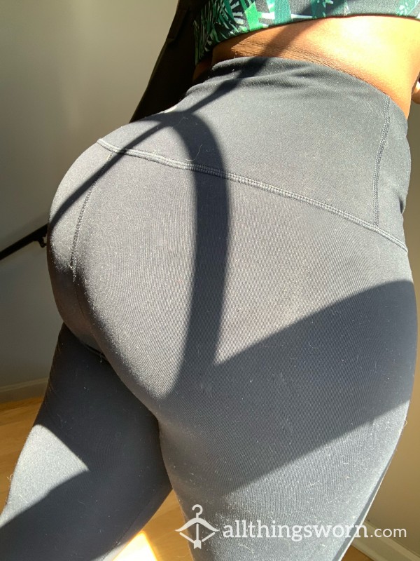 All Black Sweaty Milky Workout Tights