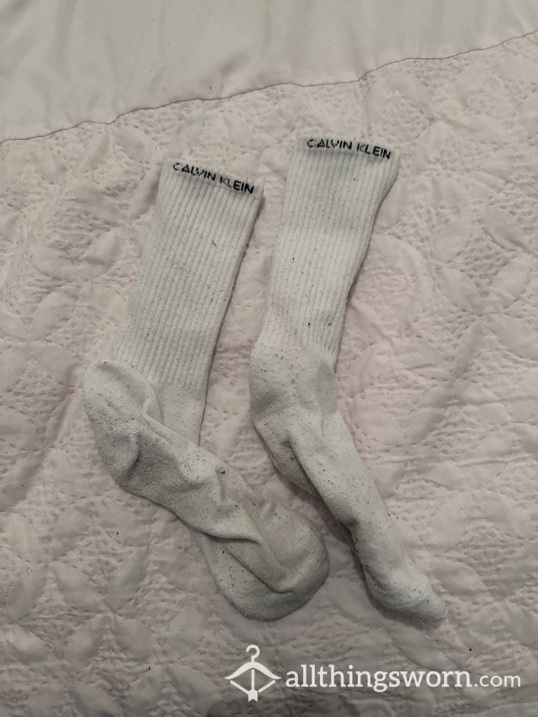 All White Long Calvin Klein Socks