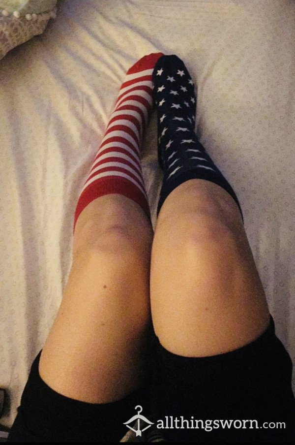 American Flag High Socks