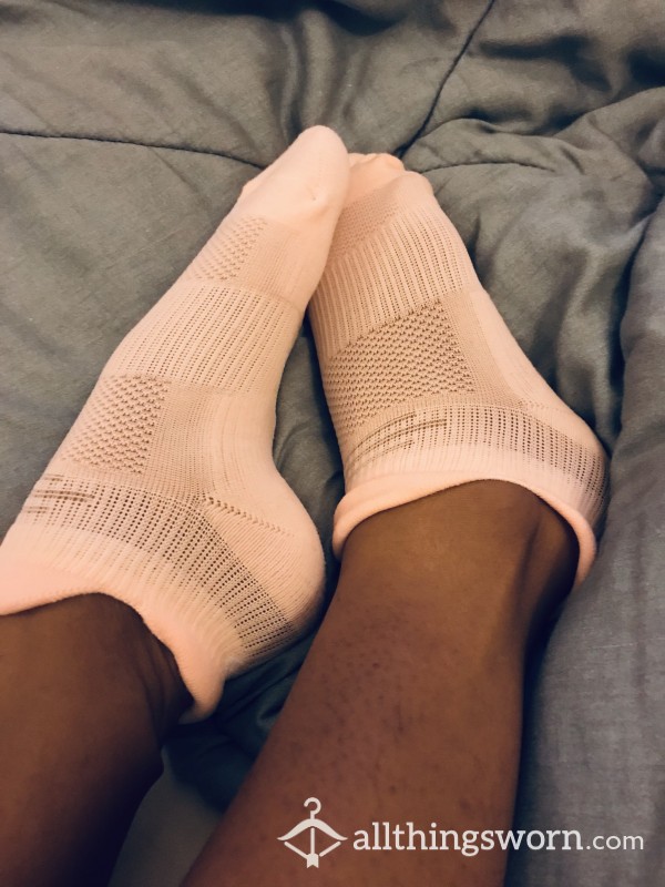 Ankle Length Well-worn Pink Socks