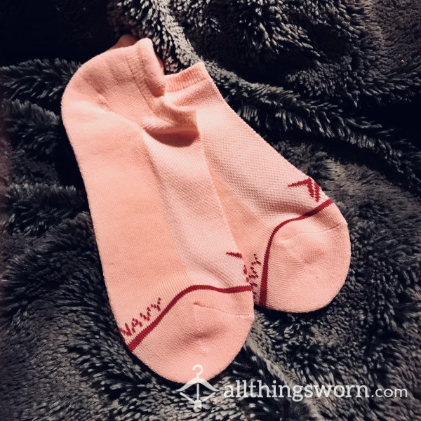 Athletic Socks - Cotton/Poly/Spandex Blend - 48hr Wear - Pink