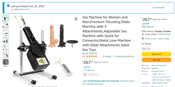 SOLD TO @LadyScarlett TY! ATTN SELLERS: $267 SEX MACHINE DILDO THRUSTER (BRAND NEW NEVER USED) MAKE OFFERS!