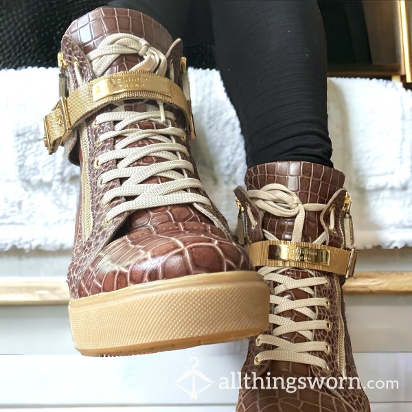Authentic Baldinini High Top Snake Skin Shoes 🐍