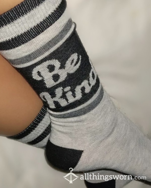 “Be Kind” Soft Cotton Mid-Calf Socks
