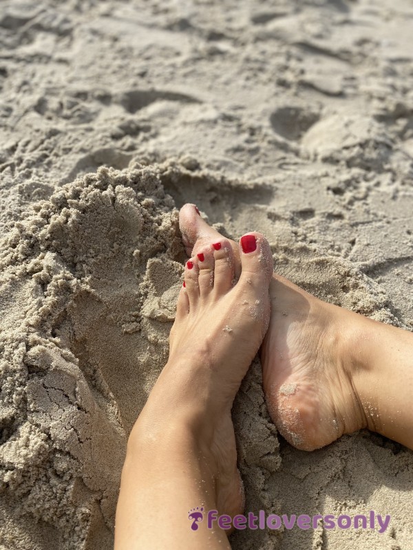 Beach Delights: Feet In The Sand And Sea Breeze