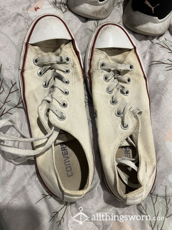 Beat Up Old White Converse