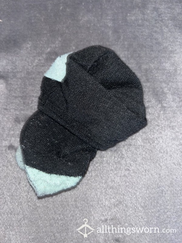Black And Teal Socks