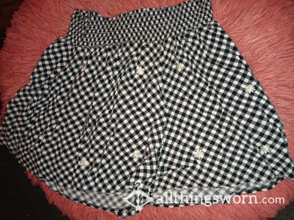 Black And White Checkered Silk Sleeping Shorts, Victoria Secrets Pink Collection... When I Slept In Them, Those Are All I Had On❣️❣️❣️