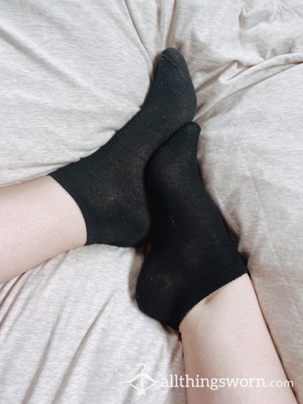 🖤 Black Ankle Socks 🖤 • $25 • 48 Hour Wear (or Longer!) • FREE Shipping/ Tracking Info