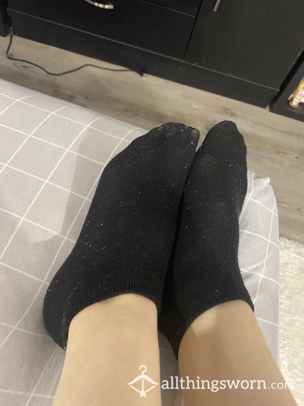 Black Ankle Socks Cottom