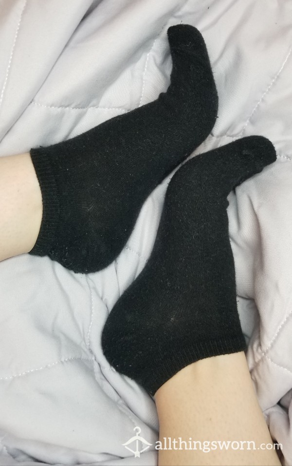 Black Ankle Socks Size 6