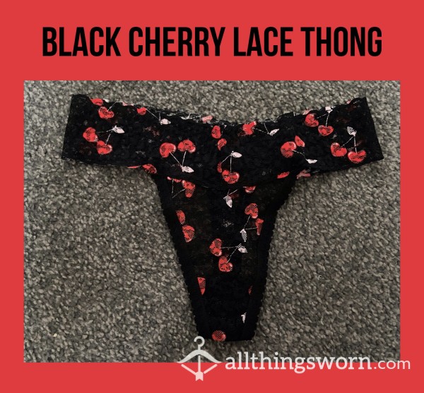 Black Cherry Lace Thong🍒