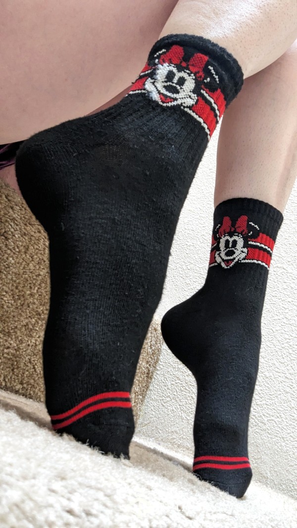 Black Disney Crew Socks