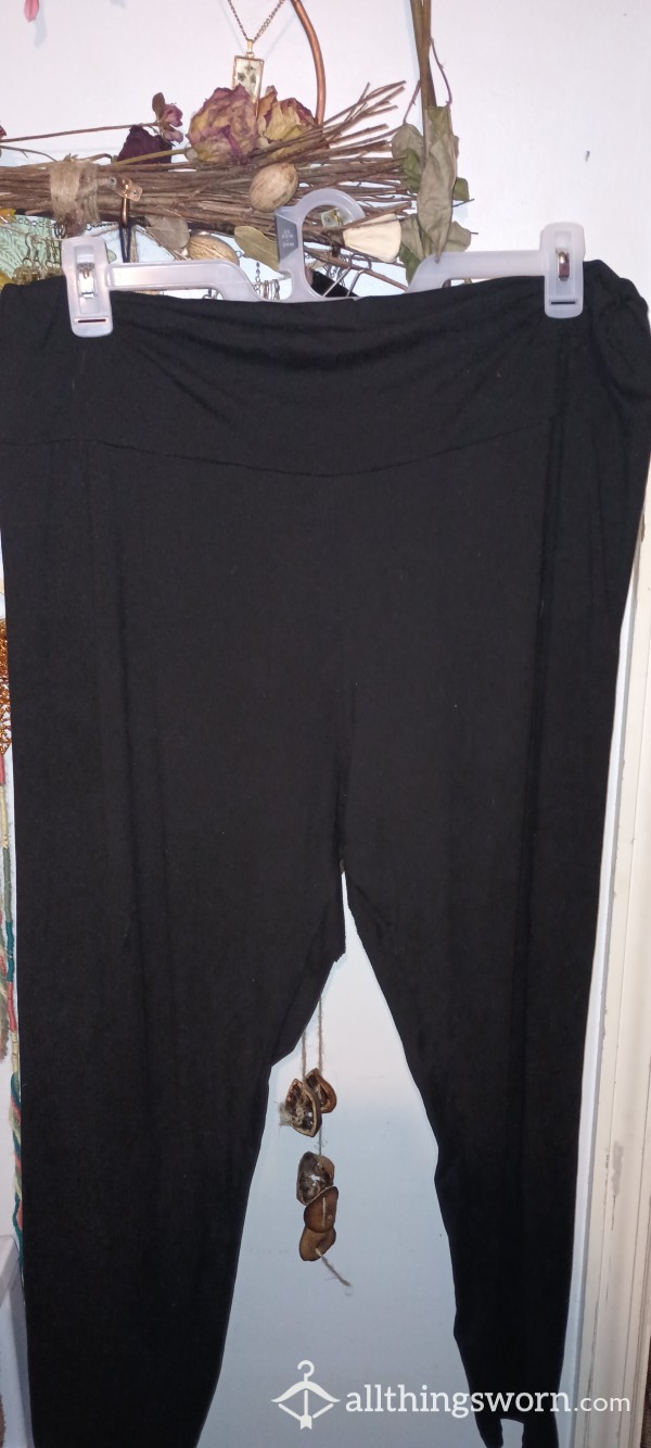 Black Extremely Worn (with Crotch/leg Holes) Leggings