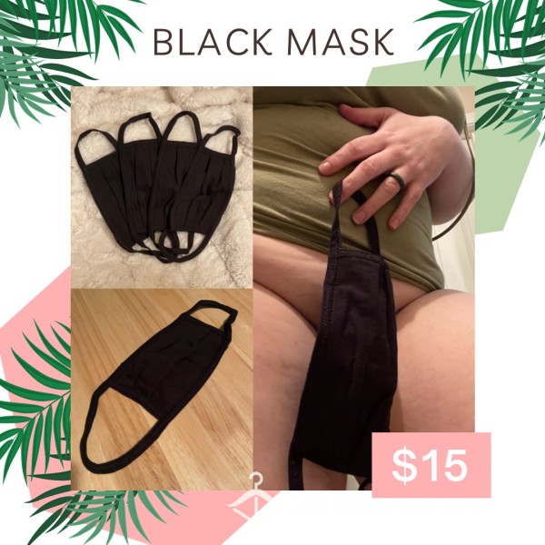Black Cotton Face Masks - Smell Me All Day!