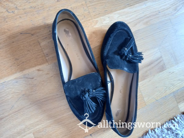 Black Flat Loafer Shoe
