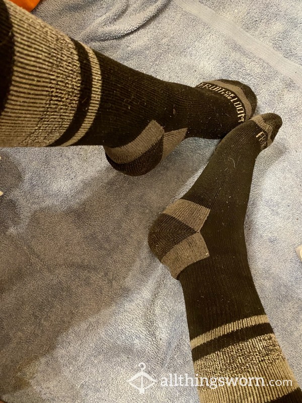 Black & Gray High Socks