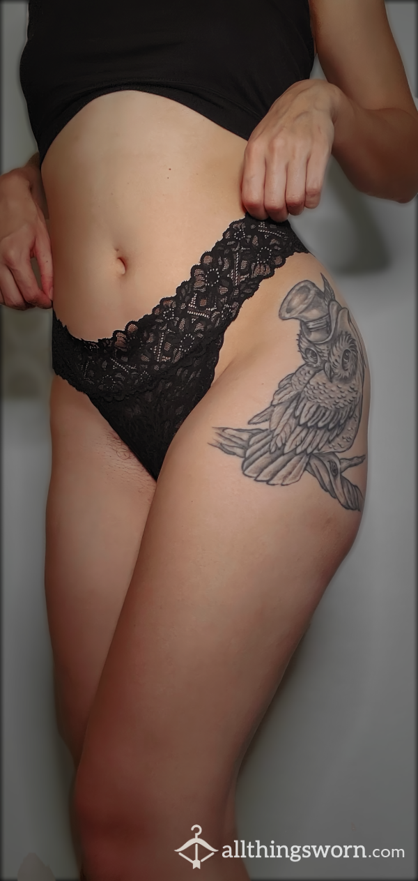 Black Lace Aerie Thong