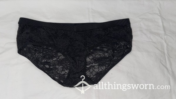 Black Lacy Hipster Panties