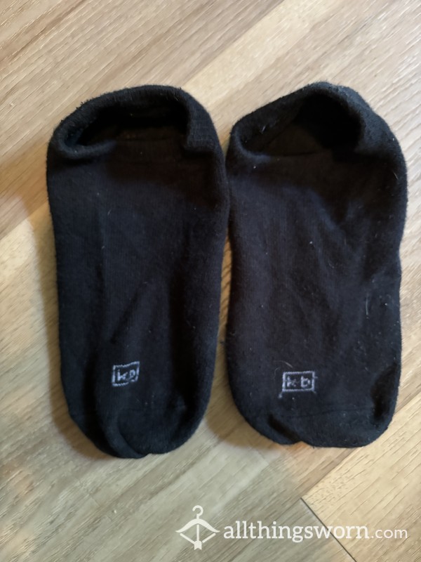 Black Low Ankle Socks Worn For 3 Days.