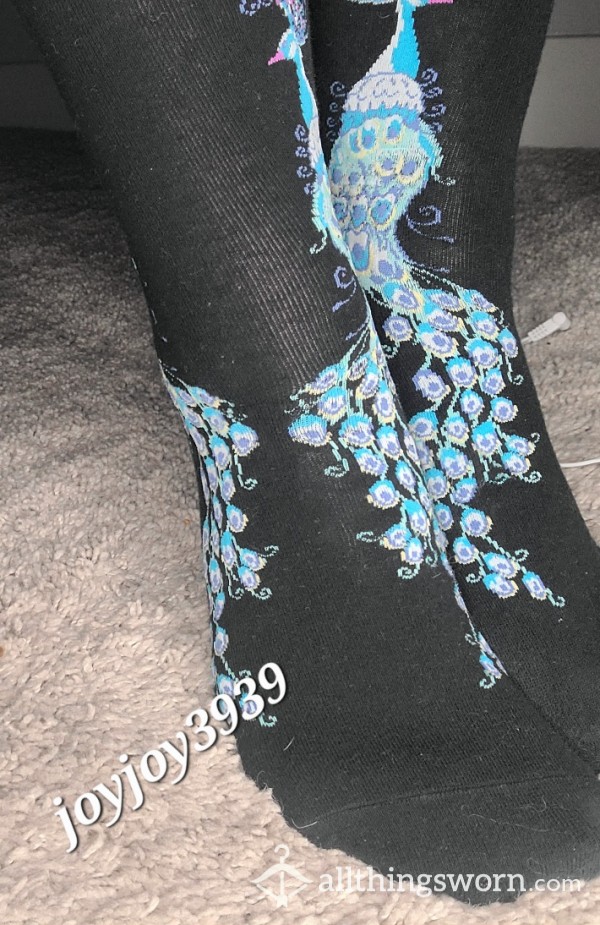 Black Peacock Socks 🦚