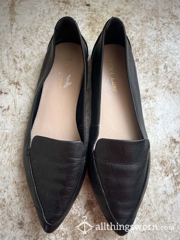 Black Pointy Flat Shoes Comes With Seven Day Wear