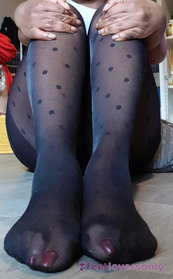 Black Spotted Tights Photo Set
