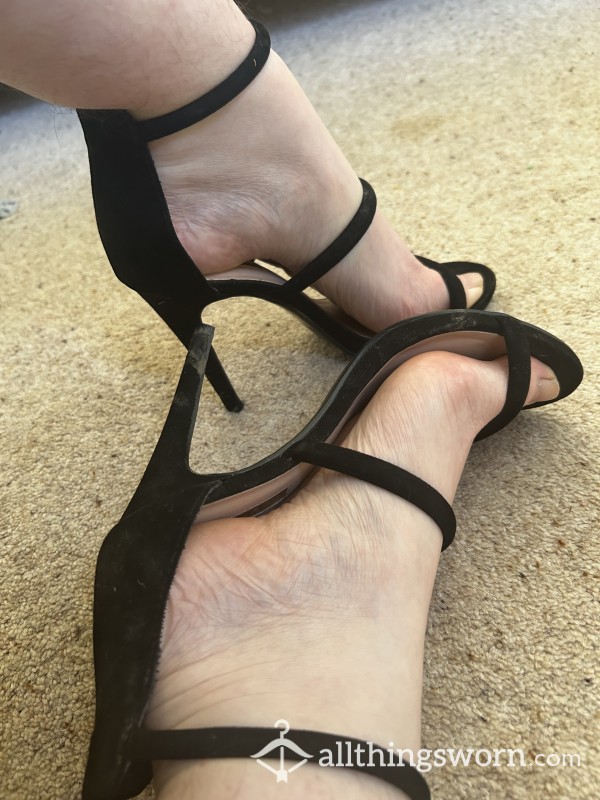 Kinky Black Stiletto Style Heels