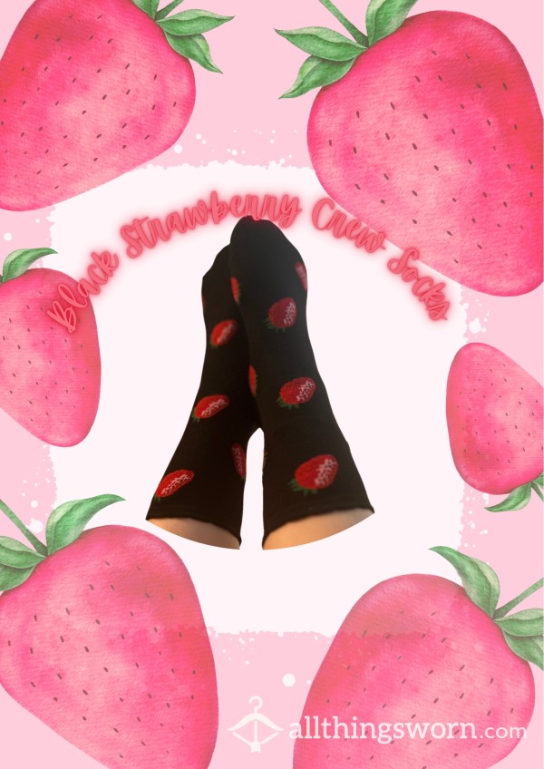 Black Strawberry Socks 🍓