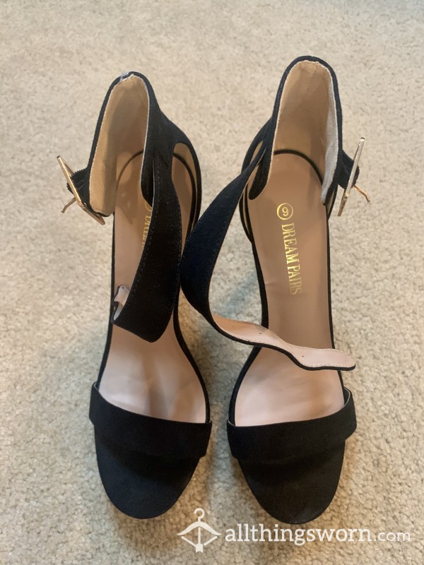 Black Suede 4.5” High Heels