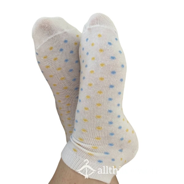 Blue And Yellow Spotty Socks