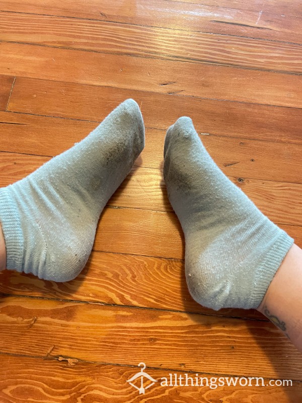 Blue Ankle Socks, Dirty And Smelly ;)