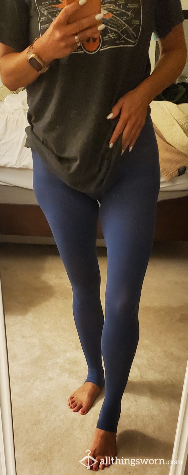 Blue Footless Tights