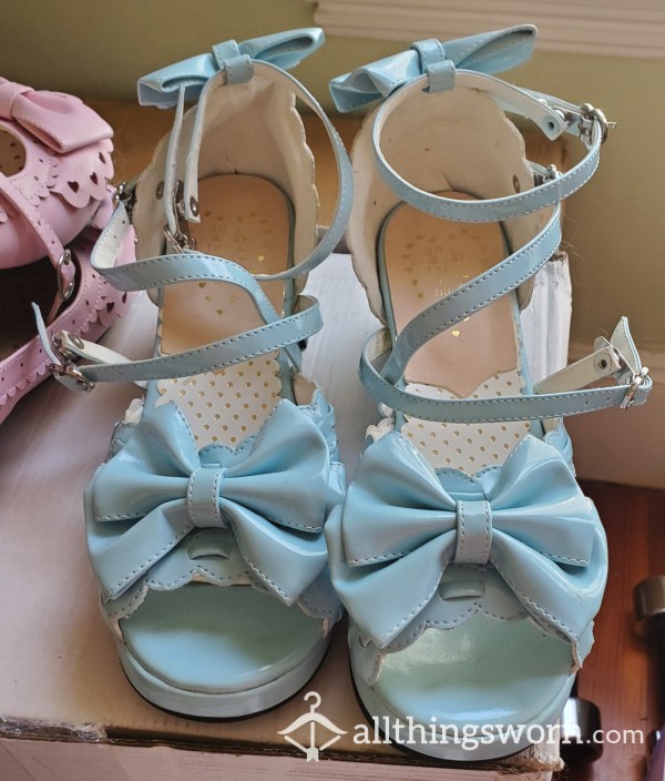 Blue Lolita High Heels Sandals
