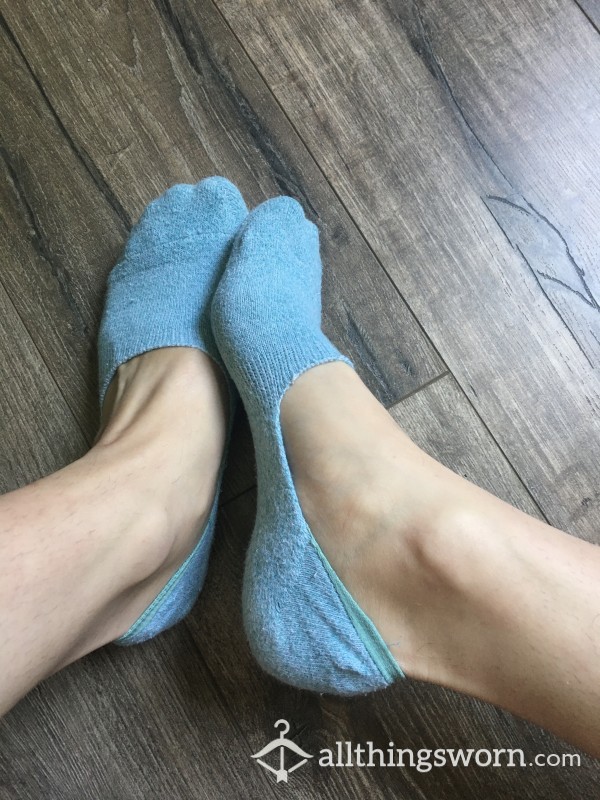Blue No-Show Socks