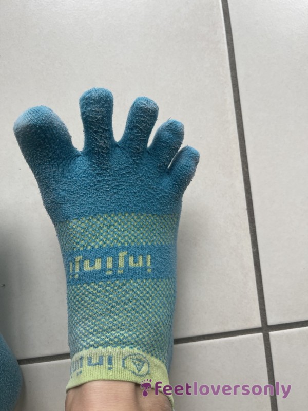 Blue Toe Socks